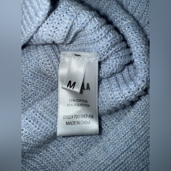 PISTOLA Darya Cotton Oversized Sweater in Light Blue Size Medium - Picture 6 of 7